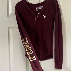 PINK Long Sleeve Thermal Top